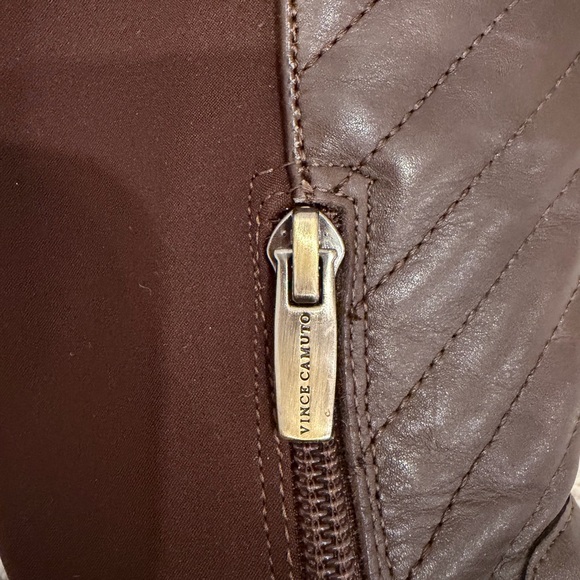 Vince Camuto Brown Leather Quilted Knee-High Boots/Women/ Size 7.5/ Like New - Picture 8 of 13